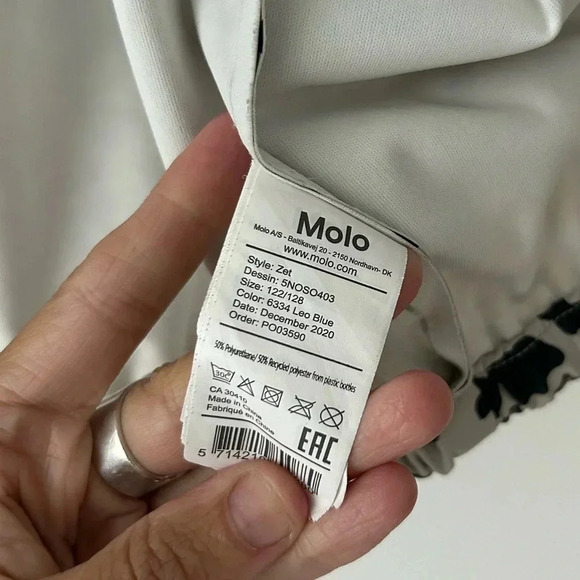 Molo cat prints  rain jacket - Picture 6 of 11